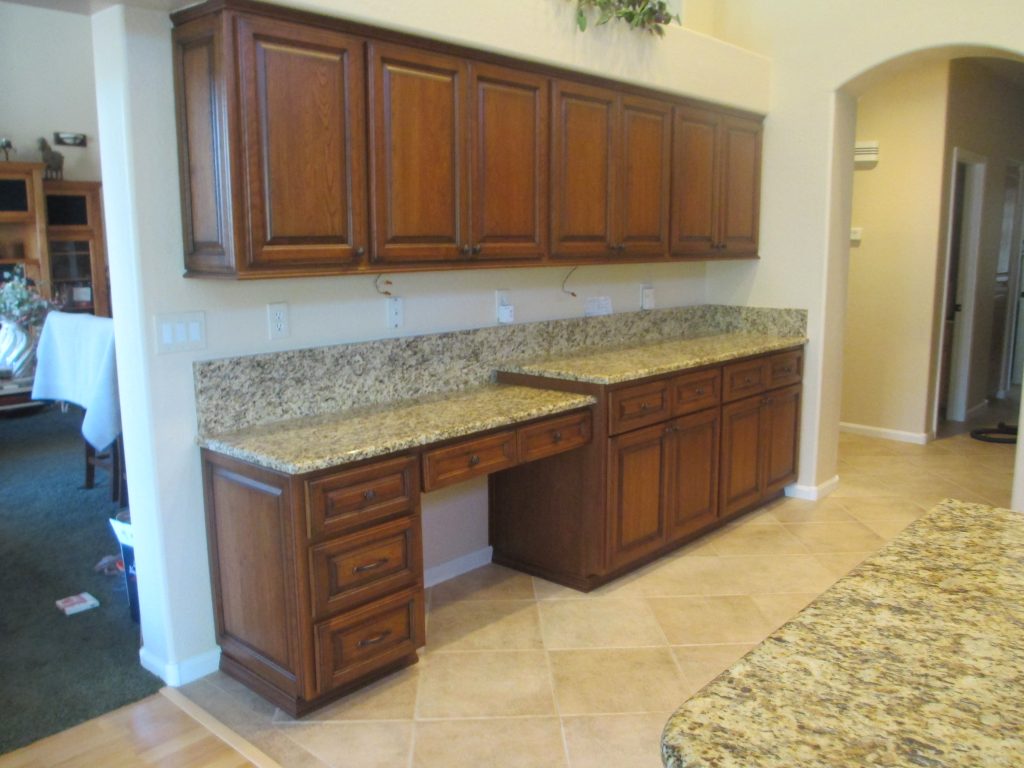 cherry kitchen cabinets granite countertops multi-level boston cabinet cures