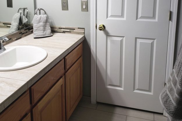 tile counter bathroom