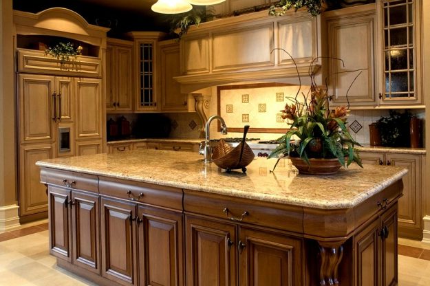 old world kitchen contrast